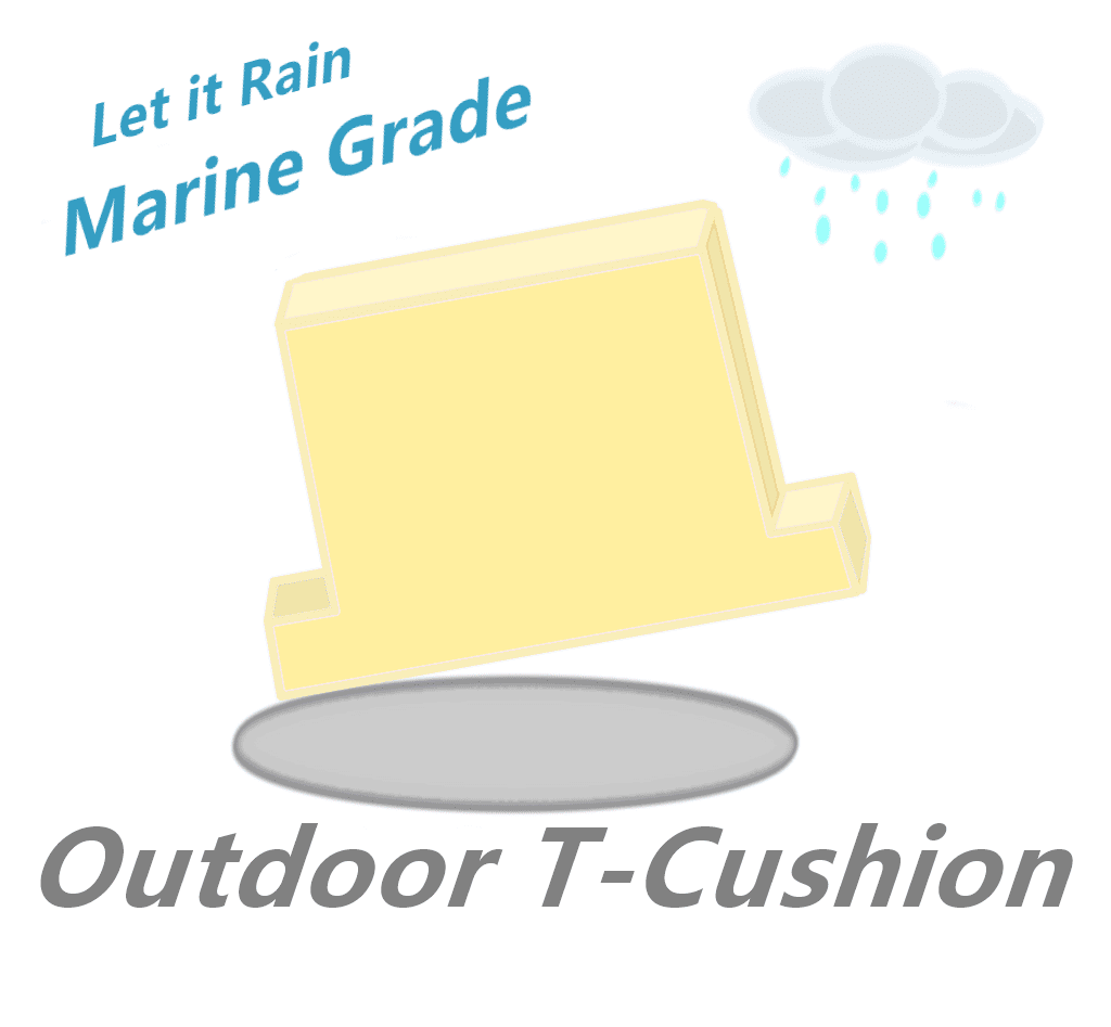 Outdoor Foam for Chair Cushions - Patio Boat Deck Furniture T-Cushion